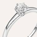 anello solitario diamade oro bianco diamante lab-grown collezione diamade misura 54 oro bianco