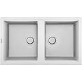 lgb45068 best 450 lavello granitek 2 vasche 86 cm titano