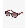 occhiali cat-eye shape injected marrone scuro con lenti a specchio marrone donna