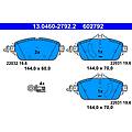 ate set di pastiglie freno 13. 0460-2792. 2 anteriore