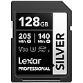 128gb sd card silver fino a 205 mb/s in lettura scheda di memoria sdxc uhs-i classe 10 u3 v30 sd