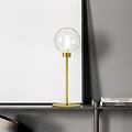 lampada da tavolo dom a 1 luce trasparente/oro altezza 48 5 cm vetro