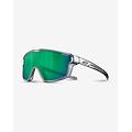 occhiali fury mini grigio traslucido con lente a specchio spectron 3 verde bambini