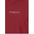 felpa donna zip e collo alto regular fit con logo ricamato jester red donna extra small
