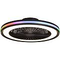 iluminaci&oacute;n ventilatore da soffitto nero con telecomando e luci rgb 60w 556x142 cm