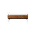 tavolino da salotto in legno di acacia 110x60x38 laccato naturale / bianco karlstad #01