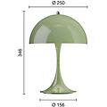 lampada a batteria led panthella 250 verde muschio ip44