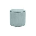 puf rotondo in velluto a coste grigio blu d40 cm paul