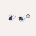 orecchini lobo charlotte oro bianco zaffiro diamante collezione charlotte oro bianco
