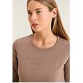 felpa sportiva da donna con grafica frontale in strass fossil donna extra large