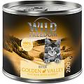 kitten lattine 6 x 200 g umido per gatto golden valley coniglio & pollo