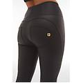 pantaloni push up wr. up skinny vita alta con zip similpelle nero donna extra small