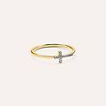 anello fantasia claire oro giallo cubic zirconia collezione claire misura 58 oro giallo