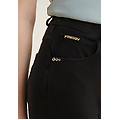 pantaloni capri effetto denim con 5 tasche jeans nero-cuciture in tono donna extra small