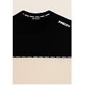 t-shirt colour block con inserto logato white swan -nero uomo extra large