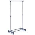 archimede stender singolo in metallo cromato con portaoggetti portata 15kg archimede ac9001-gr