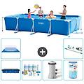 - piscina fuori terra rettangolo 450x220x84 cm blu include accessori coordinati a288