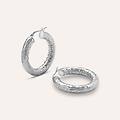 orecchini a cerchio silver collection argento rodiato collezione silver collection bianco
