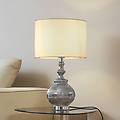 lampada da tavolo loraine bianco/grigio vetro ø 33 cm e27