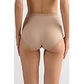 culotte vita alta in cotone e pizzo donna naturale taglia 6