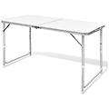 - tavolo da campeggio pieghevole alluminio altezza regolabile 120 x 60cm