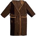 accappatoio scialle new tweed in spugna marrone