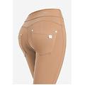 pantaloni n. o. w. in jersey vita bustier e impuntura centrale macaroon donna extra large