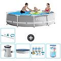 - piscina fuori terra in giro 305x76 cm grigio include accessori coordinati a1987