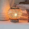lampada da tavolo barbados marrone ø 25 cm bambù e27
