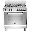 amn855exv cucina americana a gas 5 fuochi forno elettrico 75 litri classe energetica a inox