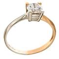 anello solitario bicolore da donna oro bianco e rosa 803321736195