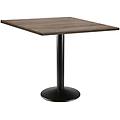 tavolo solona quadrato 80x80x73. 9 cm (lxlxh) piano tavolo quercia struttura nero quadrata