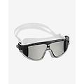 occhialini nuoto skylight bianco nero con lenti a specchio