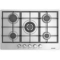 piano cottura 5 fuochi silver griglie in ghisa