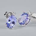 orecchini lobo punto luce jasmine oro bianco tanzanite diamante collezione jasmine oro bianco