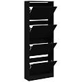 - scarpiera nera 60x21x163 5 cm in legno multistrato