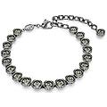 braccialetto imber tennis taglio round nero placcato rutenio l