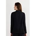 giacca manica lunga in interlock di cotone donna nero taglia s