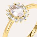 anello solitario kate amélie oro giallo quarzo cubic zirconia collezione amélie misura