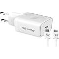 caricatore rete 20 w usbc & cavo usbc-light bco