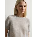 - top a maniche corte grigio in maglia donna grigio chiaro taglia xs