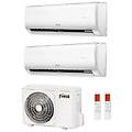 climatizzatore condizionatore dual split inverter r-32 serie ambra m 7000+12000 con 18-2 wi-fi