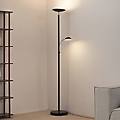 lampada a led da pavimento malea 180 cm nero braccio di lettura