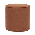 pouf rotondo in tessuto effetto velluto testurizzato terra bruciata d40 cm paul