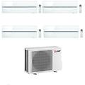 climatizzatore quadri split kirigamine msz-ln bianco 9+9+12+12 con mxz-5f102vf2-e1 inverter r-32