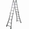 eurobriko 16 bk/4 2x10 gradini 5. 12 m scala in alluminio telescopica altezza stimata operativa 6.
