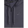 felpa con cappuccio foderato fantasia e zip frontale turbulence donna xx large