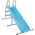 scivolo da giardino per bambini acciaio e plastica azzurro 196x84x119 cm