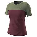 traverse s-tech s/s w t-shirt donna dark red/green xs/s