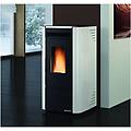 stufa a pellet ventilata 6 5 kw bianco